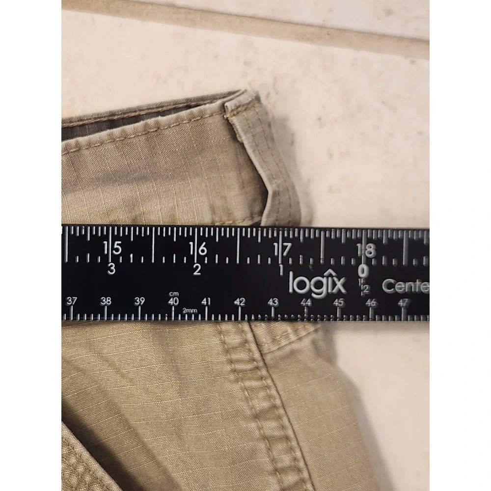 Wrangler Mens Cargo Pants‎ Khaki Tan Straight Leg 100% Cotton 34x32